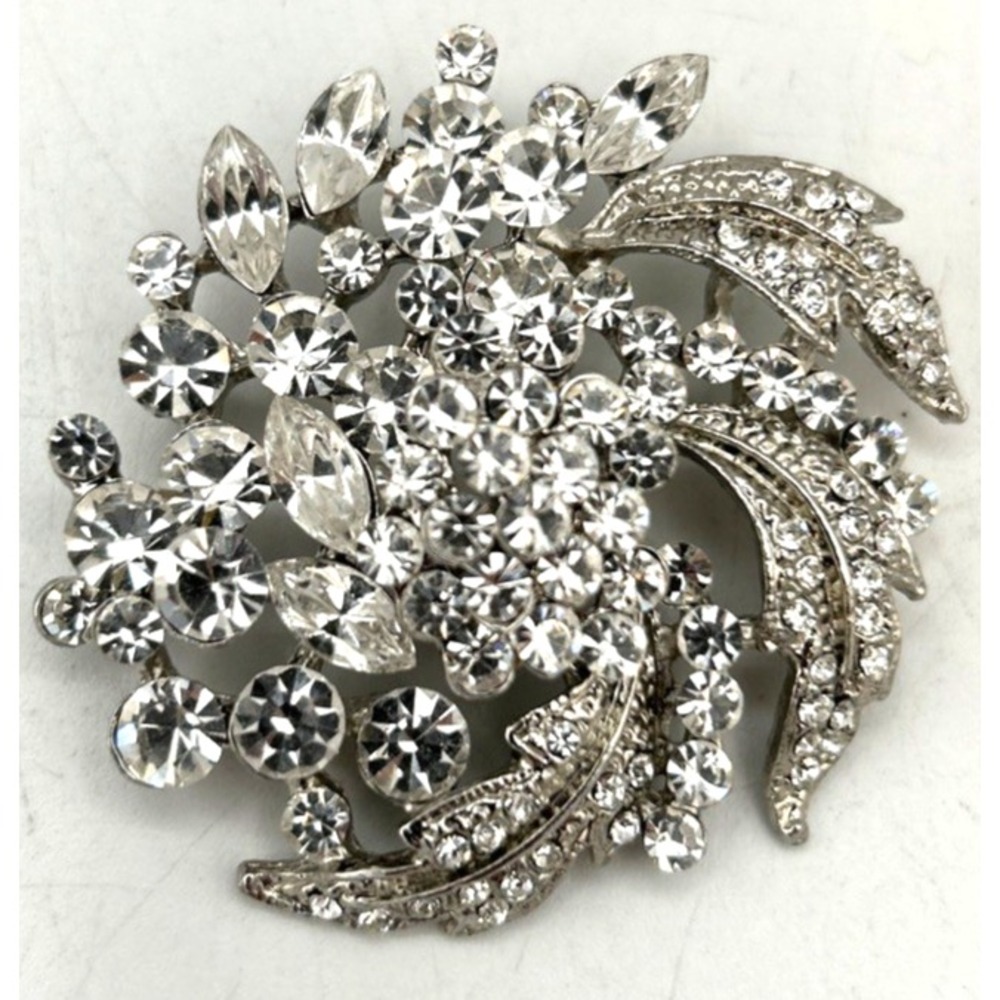 Crystal Pendant Rhinestone Sparkling Marquise Silver Tone‎ BinAH